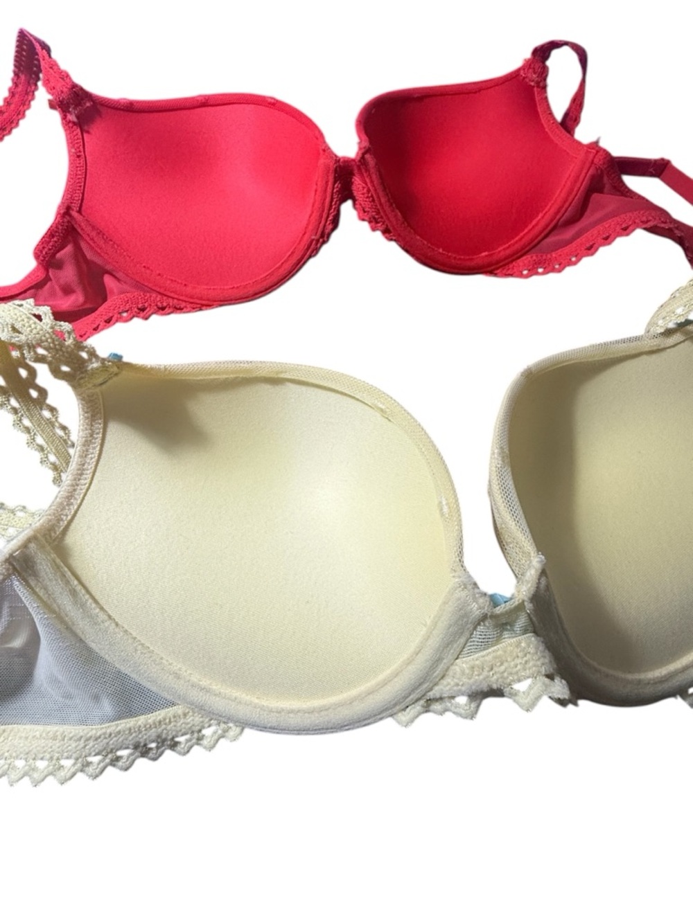 Adore Me Polka Dot Push Up Bra Set 36B Red + Yellow No Size Tags Bundle - Picture 10 of 11